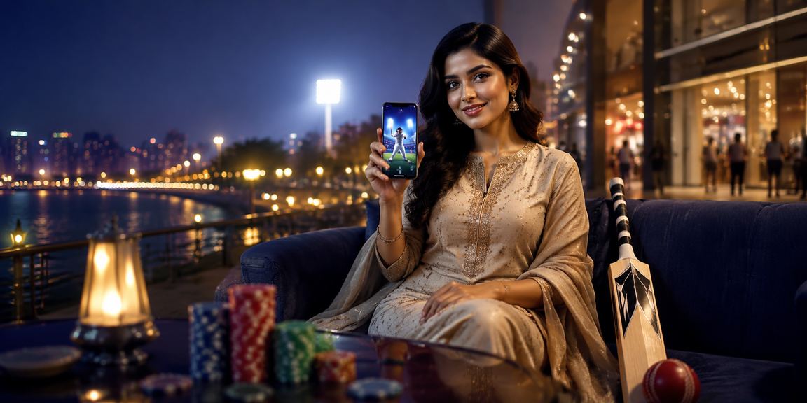 Person using mobile phone for online betting in India